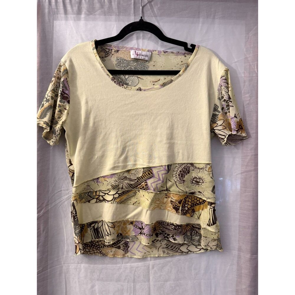 Affinités Multicolor Print Layered Short Sleeve Top